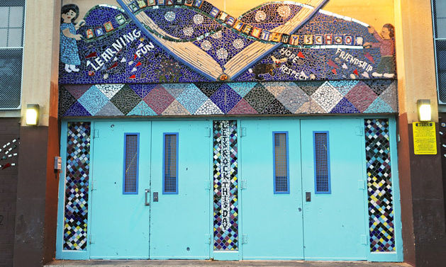 Anderson School Building Mosaic Art